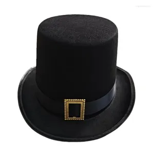 Berets Top Hat для Aduleens Cylinder Prom Carnivals Costume Black Magicing Show