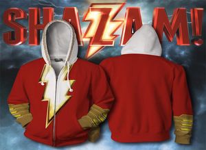 DC Comics The Flashazam Stampa 3D Costume COSTUME BOODIE 01 MEN GIACCHE CAPPEATO CON SUPERHEGGIO CIPPER SCLANO E COMETTO2782959