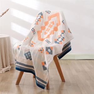 Toalheiro Bohemian Home Toalhas Toalhas de Banheiro Mágrico Absorvente Estilo japonês Decisão rápida 4 Camadas Banho de algodão de gaze para o corpo