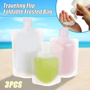 Storage Bags 30/50/100ml Transparent Refillable Set Travel Essentials Lotion Cosmetics Makeup Shampoo Shower Gel Portable Organizer