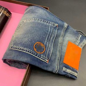 Higher Version Mens Jeans Casual Trousers Designer Pants letter Embroidery Fashion Jeans Button access trousers men shorts