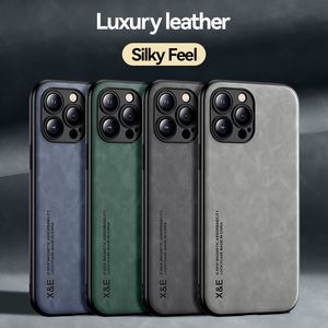 iPhone 15 14 13 12 11 XS Pro Max 7 8 Plus Samsung S24 S23 S22 Ultra Plus Luxury Sheepskin Matte Slim Back Back Cover