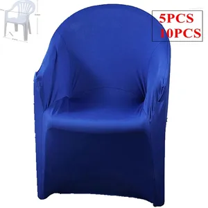 Chaves de cadeira Capas Royal Blue Lycra Spandex Arm Wedding for Event Party El Decoration