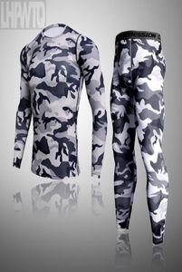 2020 Mens Sport Running Set Set Compression Pants Pants Skintight Термическое нижнее белье Rashguard Camouflage Gym Suits9305826