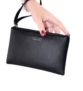 2020 Fashion Women Pu Leather Purse Wristlet Zipper Plånbok Handväska kuvert Telefon Nyckelfodral Kopplingar för kvinnors mynt Purses5214391