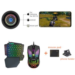 Gamepads PUBG Mobile Gamepad Bluetooth Controller Gamer Kit 5 in 1 Gaming Keyboard Mouse Converter for Mobile Phone Tablet Android M16