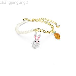 Designer Swarovskis Jewelry Shi Jia New Years Edition 1 1 Original Template Chinese Zodiac Rabbit Pearl Bracelet Female Swallow Bracelet Female