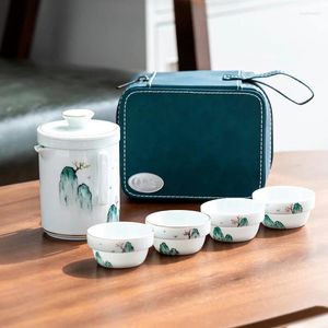 Zestawy herbaciarskie Malowane herbatę Podróż chińskie ceramiczne luksusowe porcelanowe biuro Vintage Teapot Jogo de xicaras