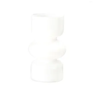 花瓶3層ガラス花瓶の花瓶の円形スタッキングデザインホームオフィステーブルの装飾のためのデザイン