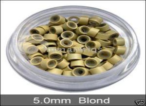 5mm Silikon -Mikroring -Links für Haarverlängerung Farbe Blond 10000 Artikel pro Los 1850216