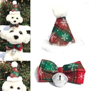 Hundkläder Creative Pet Cat Christmas Hat Bow Tie Funky Xmas Party Decoration