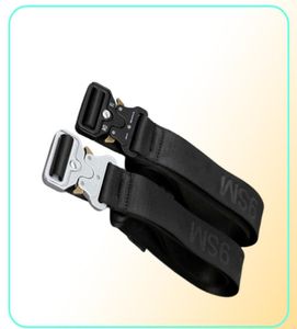 1017 ALYX 9SM Classic Rollercoaster Belt Men Men Srebrzysty metalowy klamra Alyx Paski Jacquard Etykietowane Q06301740997