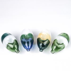 Headshop888 Y290 Glass Pipes Egg Style Anti-Rolling Smoking Pipe約3.55インチカラフルな手作りのタバコハンドパイプ