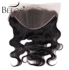 Beeos Deep Part Ear to Ear 13x6 Lace Frontal Closure 820inch Brazilian Remy Human Hair Frontal Pre Plucked Bleached Knots2990040