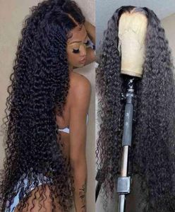 NXY Hair Wigs 13x4 Deep Wave Frontal HD Brasileiro para mulheres Lace de água solta frente 40 polegadas Humanos curiosos 180 Densidade 22060914457711134642