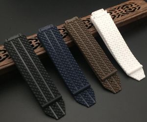 För Hublo Strap Quality Rubber Silicone Watchband 2517mm rem för Big Bang Belt Watch Band Butterfly Buckle Armband Word On3718234