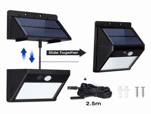 Outdoor 28 LEDs Split Solar Powered Light Bulb PIR Motion Sensor 3 Modes Waterproof Separate Garden Street Night Lamp 82ft Extens3758288