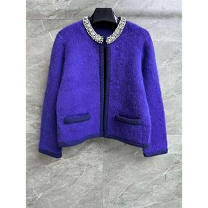 2024 Women's Clothing diamond cardigan jacket Spring Summer New 413