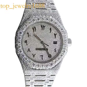 Wristwatches Hip Hop Bust Down Blingbling Round Cut All Size Customize Handmade Iced Watches for Mens CZ Diamond Watch