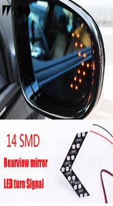 2 Pcslot 14 SMD LED Arrow Panel For Car Rear View Mirror Indicator Turn Signal Light Car LED Rearview Mirror Light9639375