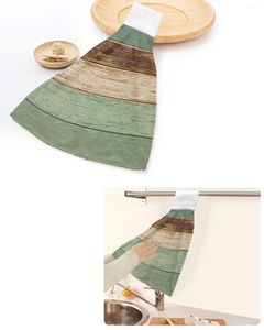 Полотенце дерево зерно ретро зеленые полотенца для рук на кухнях ванная комната висят посуды петель