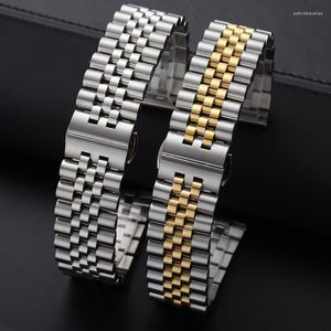 Watch Bands 16/18/20/22mm For Solid Stainless Steel Band For12/13/14/17/19mm Flat Curved End Strap Bracelet Replacement