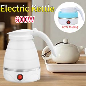 Heaters Electric Water Kettle Silicone 600W US/EU/UK/AU Water Heater Tea Pot for Camping Hiking Picnic Portable Travel Foldable Kettle