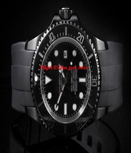 高品質の時計126660 126600 Sea Dweller Ceramic ETA 2813自動シーブラックPVDラバーストラップメンズウォッチwristwatches2528348