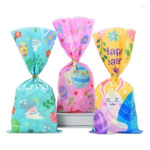 Wrap regalo 50pcs sacchetti di caramelle pasquale sacca da imballaggio snack uova felice s perducenti per bambini