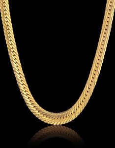 catena in oro lungo vintage per uomo collana della catena hip hop da 8 mm in oro, collane a marcia spessa a cordo