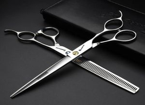 Japan 440c Professional 75 inch Pet Hair Dog Grooming CuttingThinning Hairdressing Scissors Set6340671