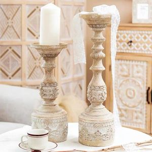 Candele in resina Candelabrum in legno Creative Cangoli Cangoli Cangoli Pattern Table Tavo