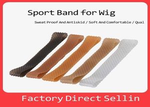 Non Slip Wig Gripper Silicone Grip Head Band Unisex Rop Shaped Sport Elastic Hair Wrap Headband Clear Sports Hairband Skin Black C6138094