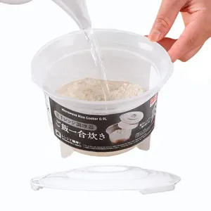 Dinnerware Microwave Rice Cooking Bowl Oven Cooker Multifunctional Steamer Soup Bento Lunch Box Grade