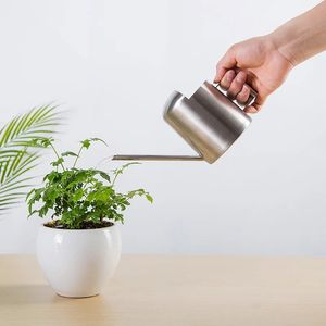 Stainless Steel Watering Can Garden Plant Flower Long Mouth Sprinkling Pot Accessories WJ11 240410
