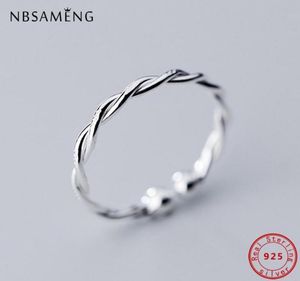 Pierścienie klastrowe dla kobiet 925 Sterling Silve Otwarcie Regulowane proste koreańskie ślub zaręczynowe pierścionek Girl Girl Prezent Jewellery4168878