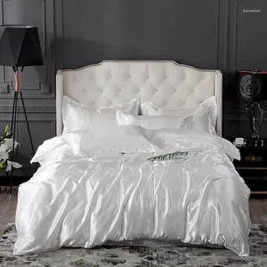 Bedding Sets Twin Set Deluxe Style Polyster Adult Duvet Capa lençóis e travesseiros 3/4 PCs Black Consolador