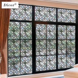 Window Stickers 200cm 2024 Fashion Glass Film Neoclassical Style Art Home Decor Frosted PVC Stained Opaque Privacy No Glue Removable