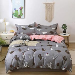 Bedding Sets 64 Cactus Plant Set Luxury 3d Printed Duvet Cover Grey Comforter Home Decor Bedspread For Living Room