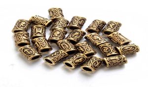24 pcs Top Silber Norse Viking Runes Charms Perlen -Befunde für Armbänder für Halskette für Bart oder Haare Rune Kits9427591