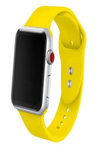 Cinghie di silicone per Apple Watch Band 44mm 40mm 38 mm 42 mm Cintura in gomma Smartwatch Bracciale di orologi Bracciale Iwatch 3 4 5 SE 6 2021 RED RED4555835 rosa
