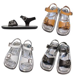 Ade Flat Sandals кожаные туфли обувь женская сандалии дизайнер котенок каблуки вечеринка роскошная эскарпин белый черный апельсин дизайнер