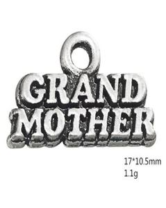 Antique Silver Plated Grandmother Charm Family Love Pendant Other customized jewelry1820062