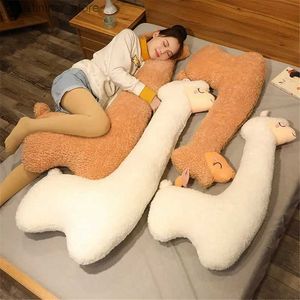 Stuffed Plush Animals Lovely Alpaca Plush Pillow Japanese Soft Stuffed Toy Cute Sheep Llama PKawaii Room Bed Decor Doll Gift for Children Christmas L47