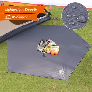 Pads wasserdichte Campingplane verdicken Picknickmatten Langlebige Strandkissen achteckige Zeltmatte Multifunktional Zeltsonne Baldachin Erdungblatt