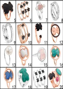 كامل 2020 100 925 Sterling Silver Bear Ring2 Fashion Ring Jewelry Bear Set Gift7863402