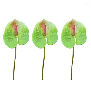 Dekorativa blommor 3st Natural Fresh Artificial Flower Silk Peonies ljusrosa Fake Peony Bouquet Plastic Buquets Faux Stems Decor