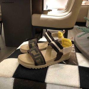 New baby Sandals Letter printing Kids shoes Cost Price Size 26-35 Including box Multicolored stripes girls boys Slippers 24April