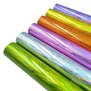 Window Stickers Holographic Adhesive Brushed Glitter Craft Sheet Permanent Outdoor Making Sign Film For Cricut Silhouette DIY