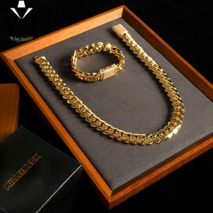 Cara Link personalizado Gold Gold 20mm Miami Chain Chain Colar